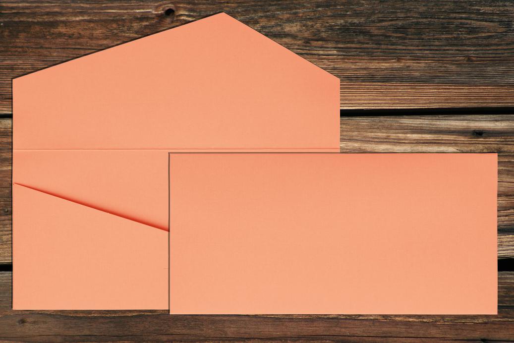 Geschenkkarte DL 110x220 mm Coral gerippt 220 g/qm